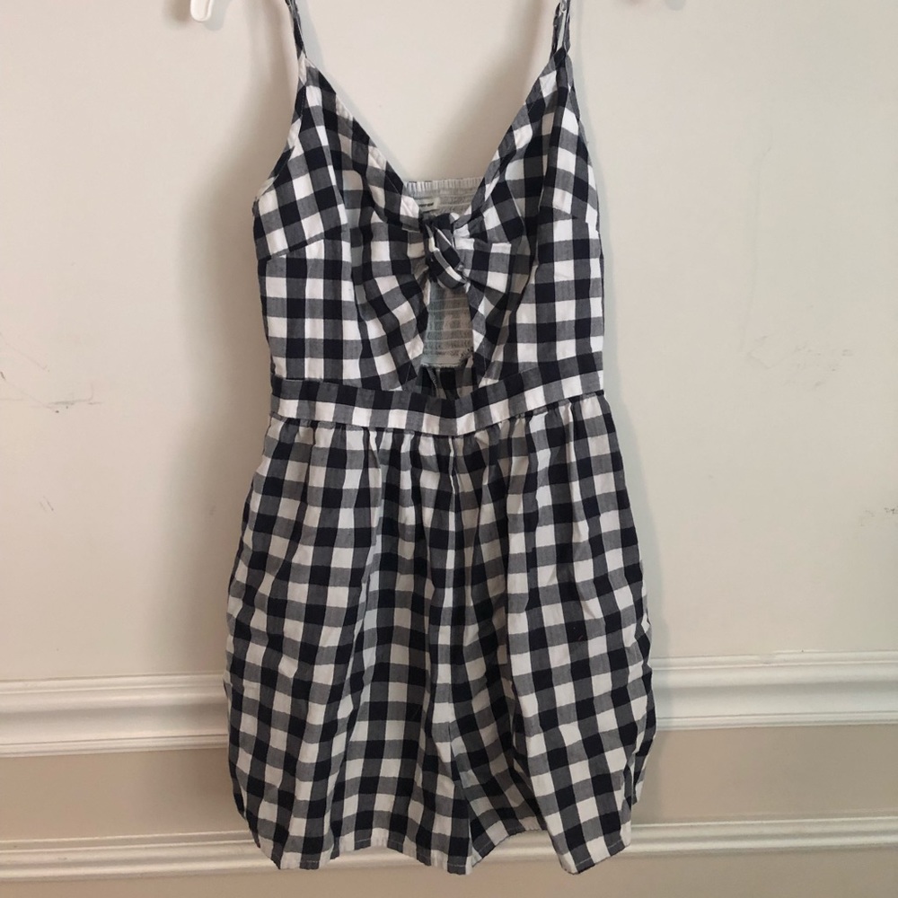 black and white romper